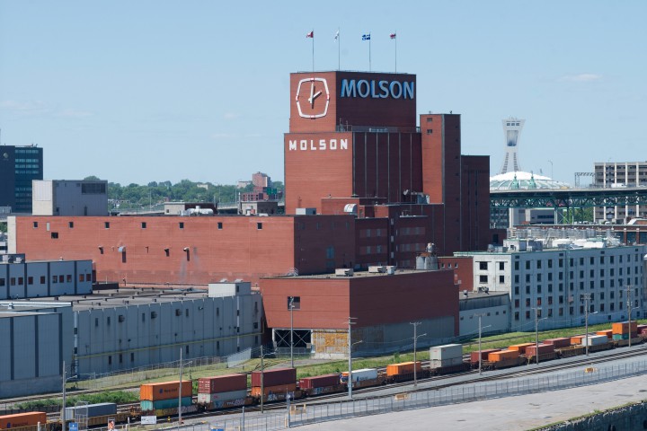 Molson's brewery as seen from Montreal's Old Port.
