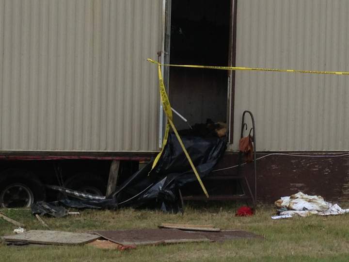 A 65-year-old woman has died after a possible explosion and fire and in a Moose Jaw trailer court.