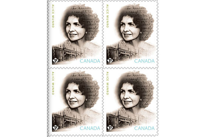 Alice Munro is honoured on a new stamp.
