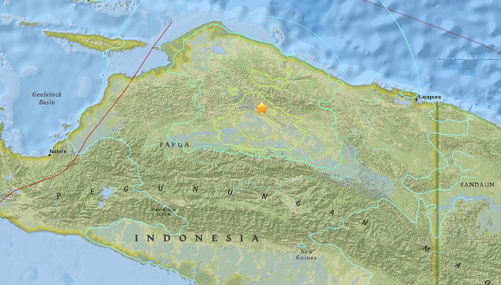 The U.S. Geological Survey said the magnitude-7.0 underground quake struck at 6:41 a.m. Tuesday (2141 GMT) and was centred 247 kilometres west of Jayapura, the provincial capital of Papua.