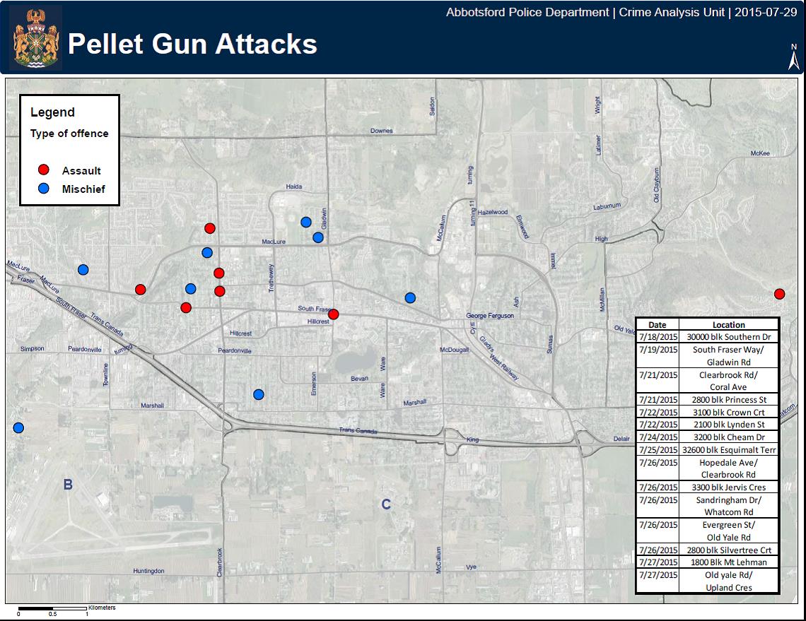 Abbotsford Police warn of pellet gun attacks after people hit and injured - image