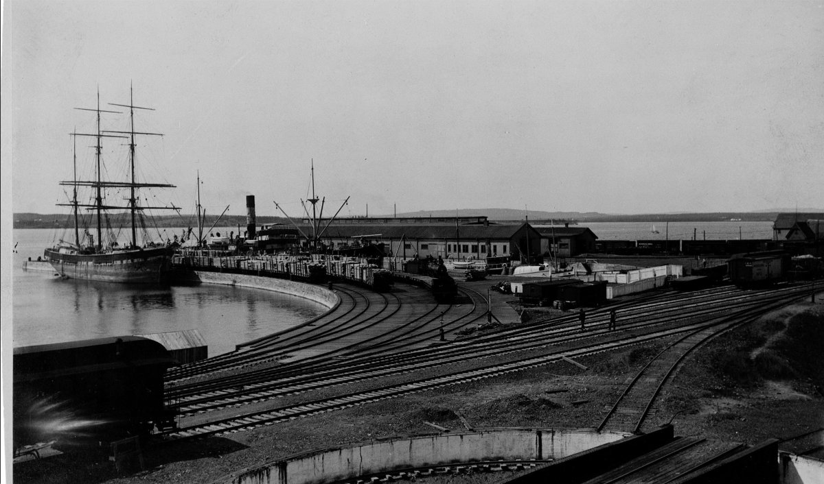 I.R.C. docks, Pictou, Nova Scotia, ca.1909.