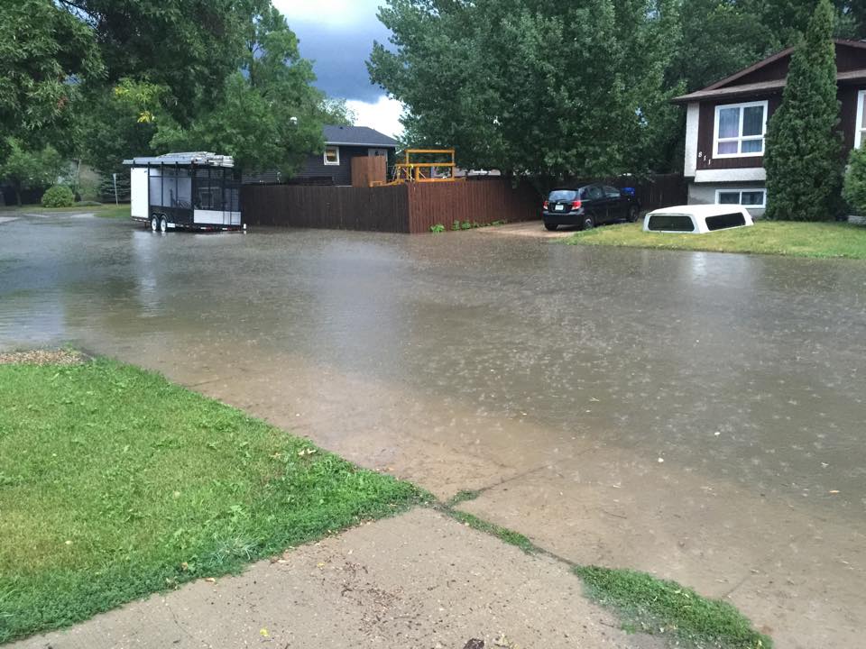 Photo taken by Kate Fiessel in Northwest Regina as a storm douses the Queen City.