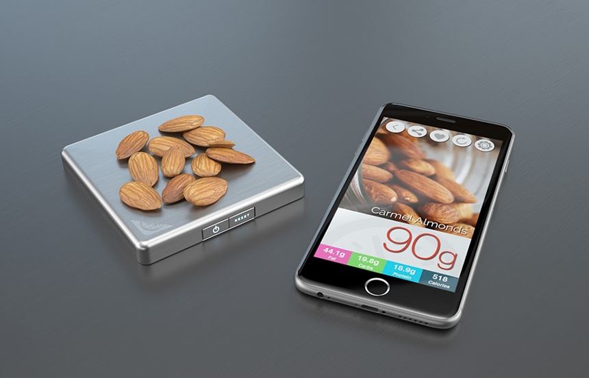 Slate Scale is portable and connects to your smartphone via Bluetooth. 