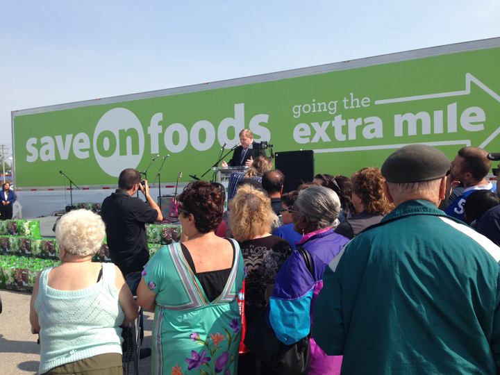 Save On Foods announcement Northgate Mall Winnipeg