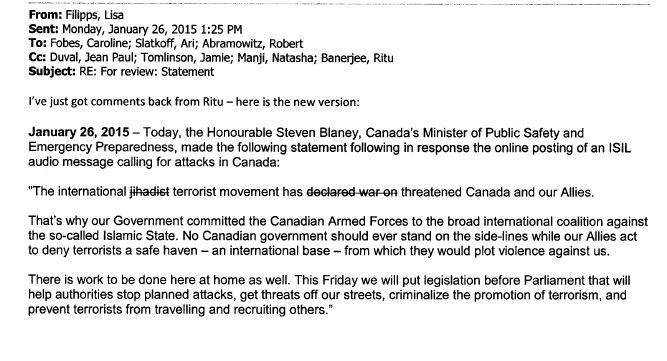 On terror rhetoric, Public Safety Minister ignores RCMP and his own advisors - image