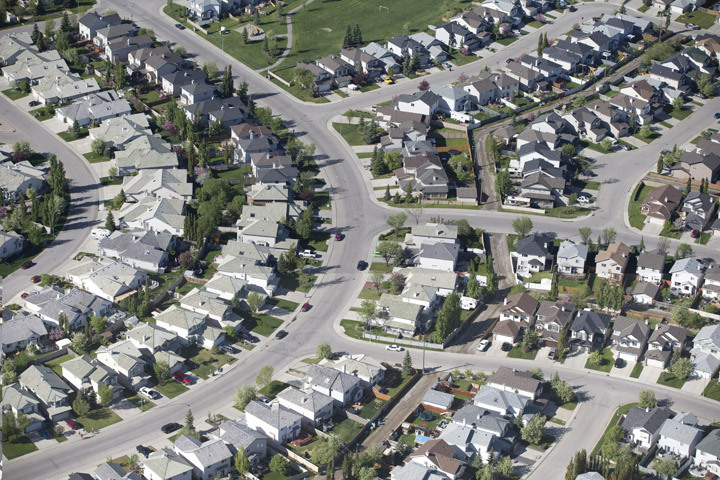 Suburbs surrounding the city of Calgary June 4, 2014.