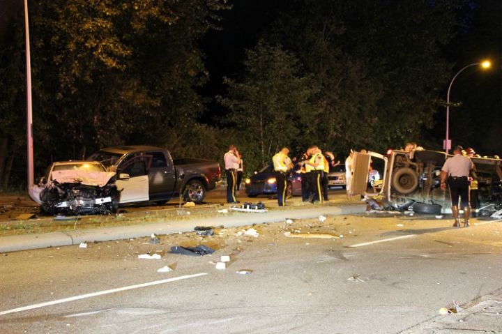RCMP are investigating a serious crash in Surrey on July 28, 2015.
