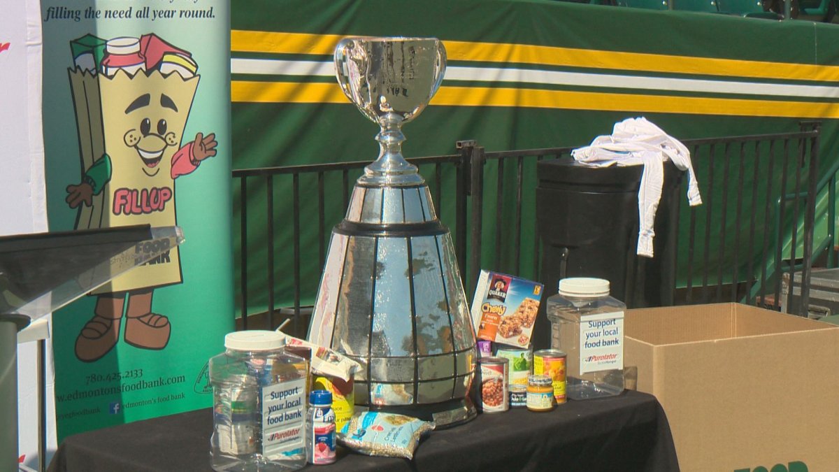 It's Tackle Hunger night at the CFL game between Edmonton and Saskatchewan Friday.