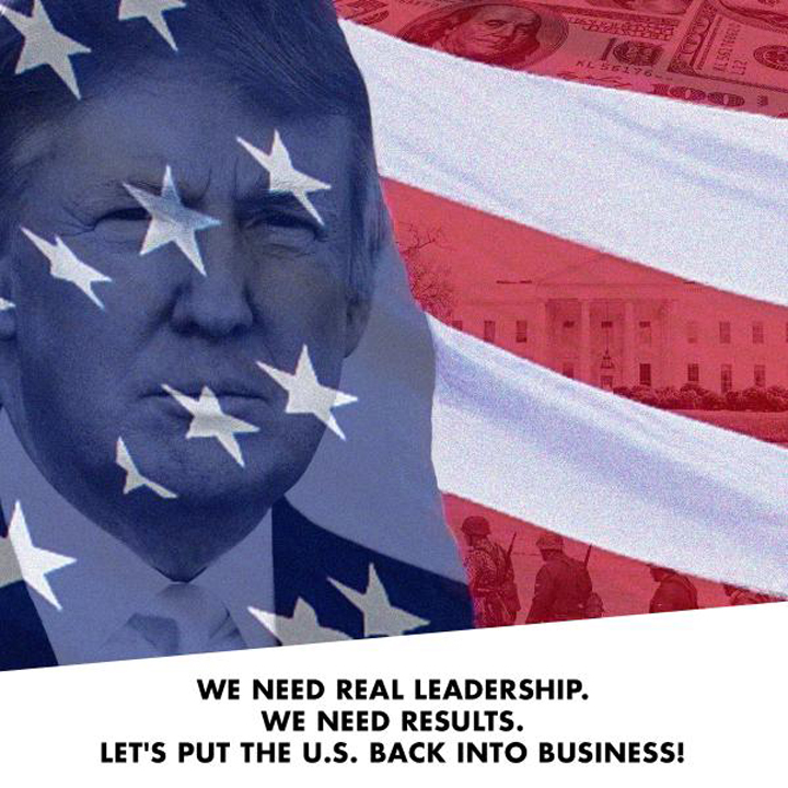 A screenshot of the poster taken from the Donald Trump Twitter account