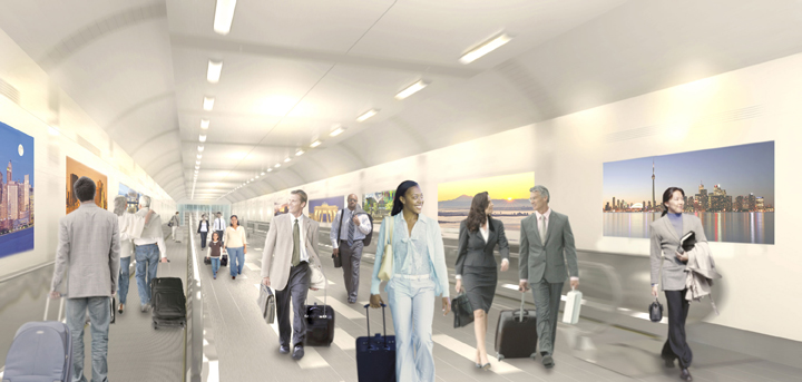 An artist's rendering of the tunnel after it's set to be completed on July 30.