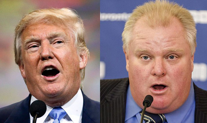 Donald Trump is running a campaign that bears a striking resemblance to that ran by Rob Ford. 