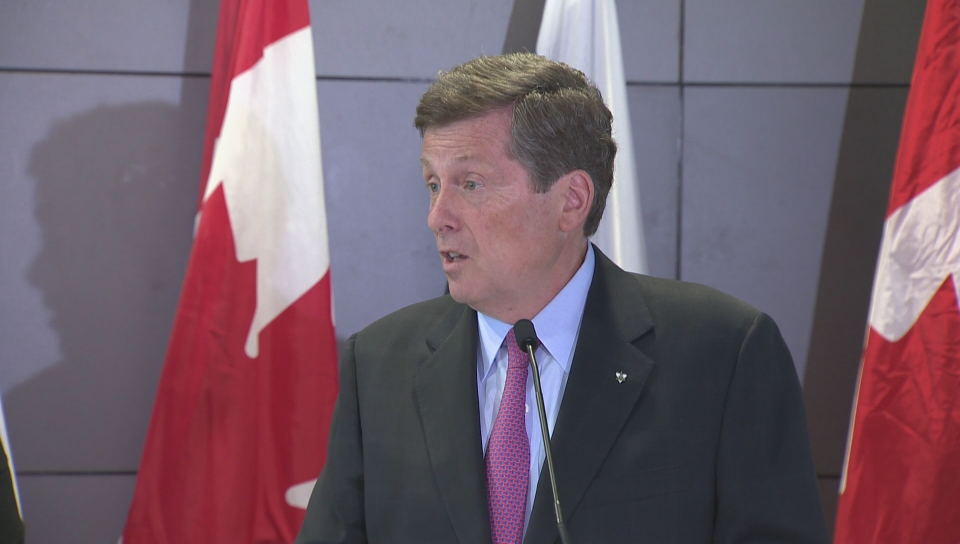 Toronto Mayor John Tory speaks at a press conference on July 15. 