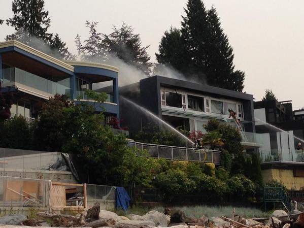 Arson suspected in a fire at this West Vancouver home.