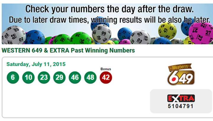 The winning $2-million Western 6-49 draw for July 11, 2015 was sold in Saskatchewan.