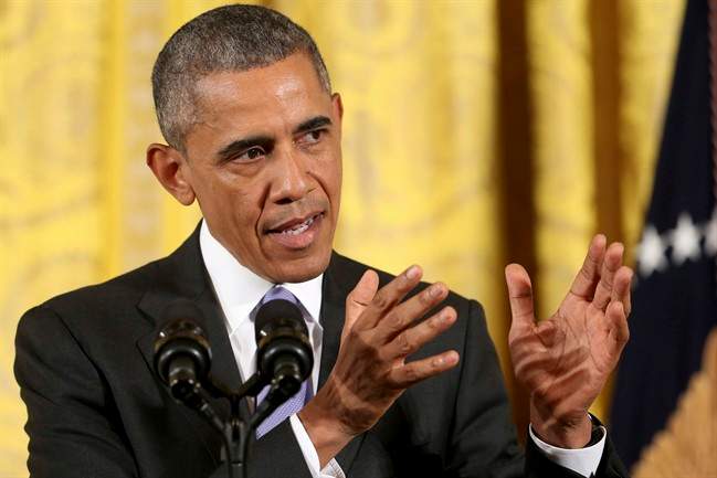 President Barack Obama answers questions about the Iran nuclear deal during a news conference in the East Room of the White House in Washington, Wednesday, July 15, 2015. The president vigorously defended the nuclear deal with Iran, casting the historic accord as the only possibility to avert a nuclear arms race in the Middle East and reduce the chances of war.