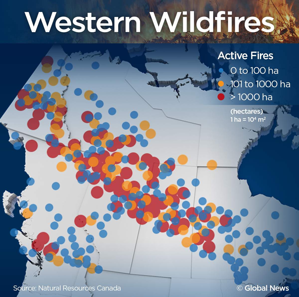 Incredible images of fires raging across Western Canada - image
