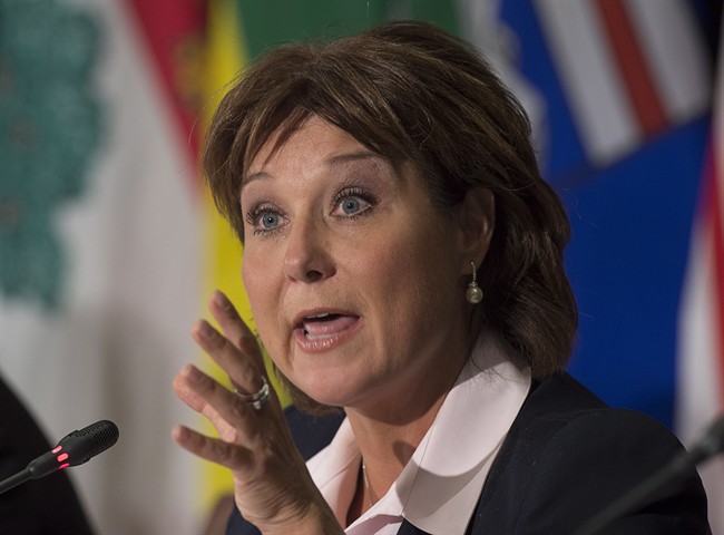 FILE PHOTO: British Columbia Premier Christy Clark made a speech at the 112th BC Municipalities Convention. 