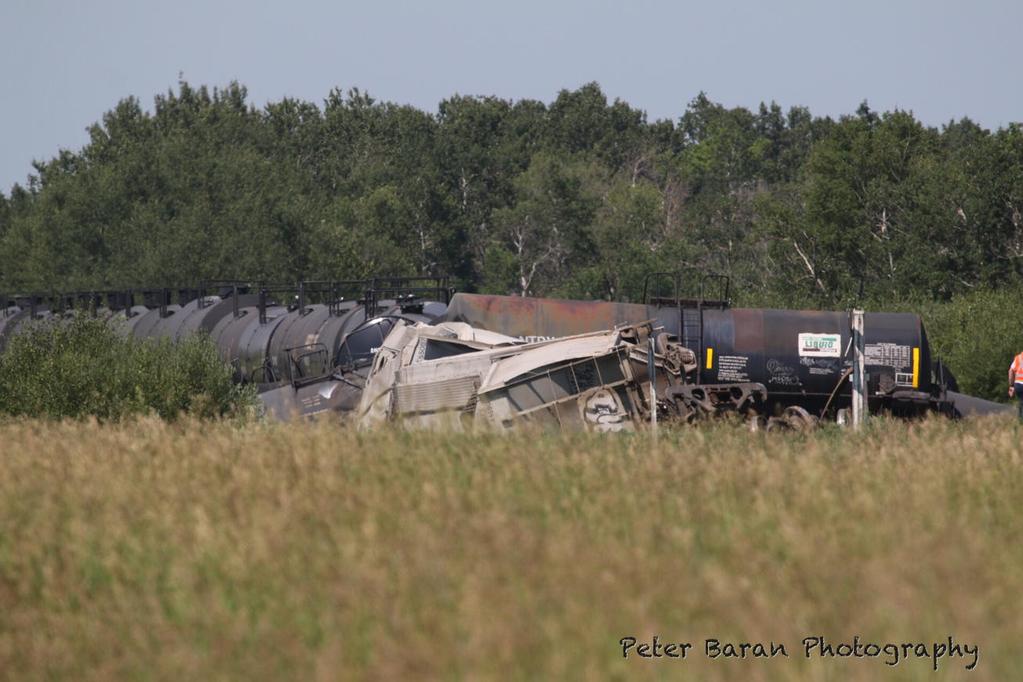 A train derailment in Ebenezer, Sask. is causing some delays for motorists.