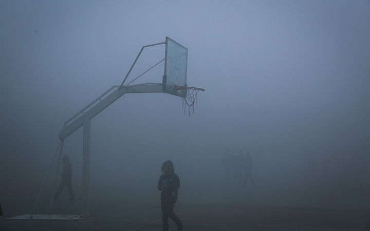 Heavy smog strikes the city of Changde, China in the morning of January 15, 2015.