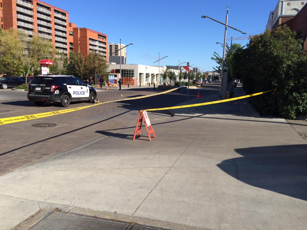 Edmonton police are investigating a shooting that took place just before 3 a.m. near Jasper Ave and 108 St.