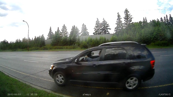 Police are looking for the person who damaged a photo radar van parked on the Whitemud near 53 Avenue on August 1.
