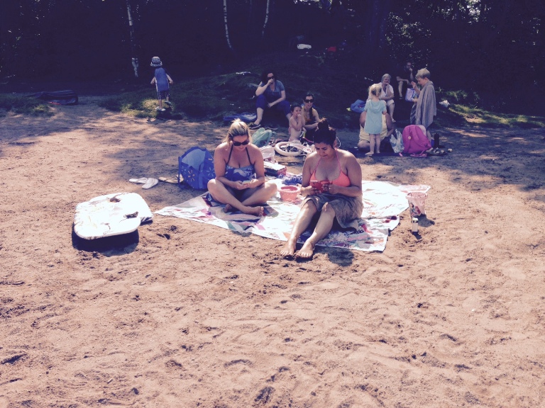 Andrea Quintero (right) said she knows her limits when it comes to swimming in open water.
