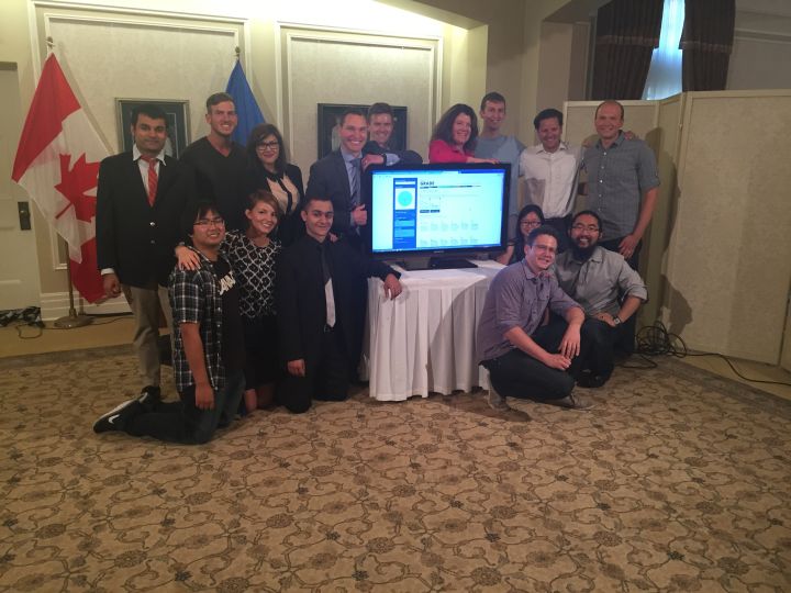 Service Alberta Minister Deron Bilous announces the winners of the "Apps for Alberta" contest Wednesday, August 12, 2015.