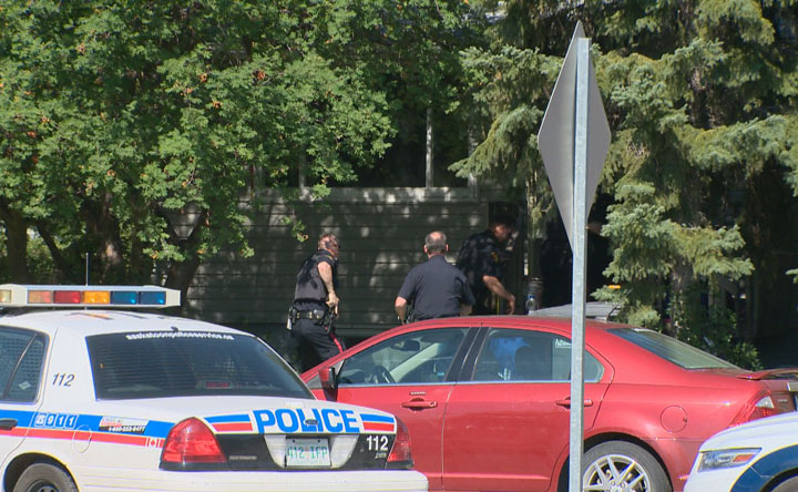 A Saskatoon police officer Tasered a 66-year-old man who exposed himself and was armed with a hatchet Monday.