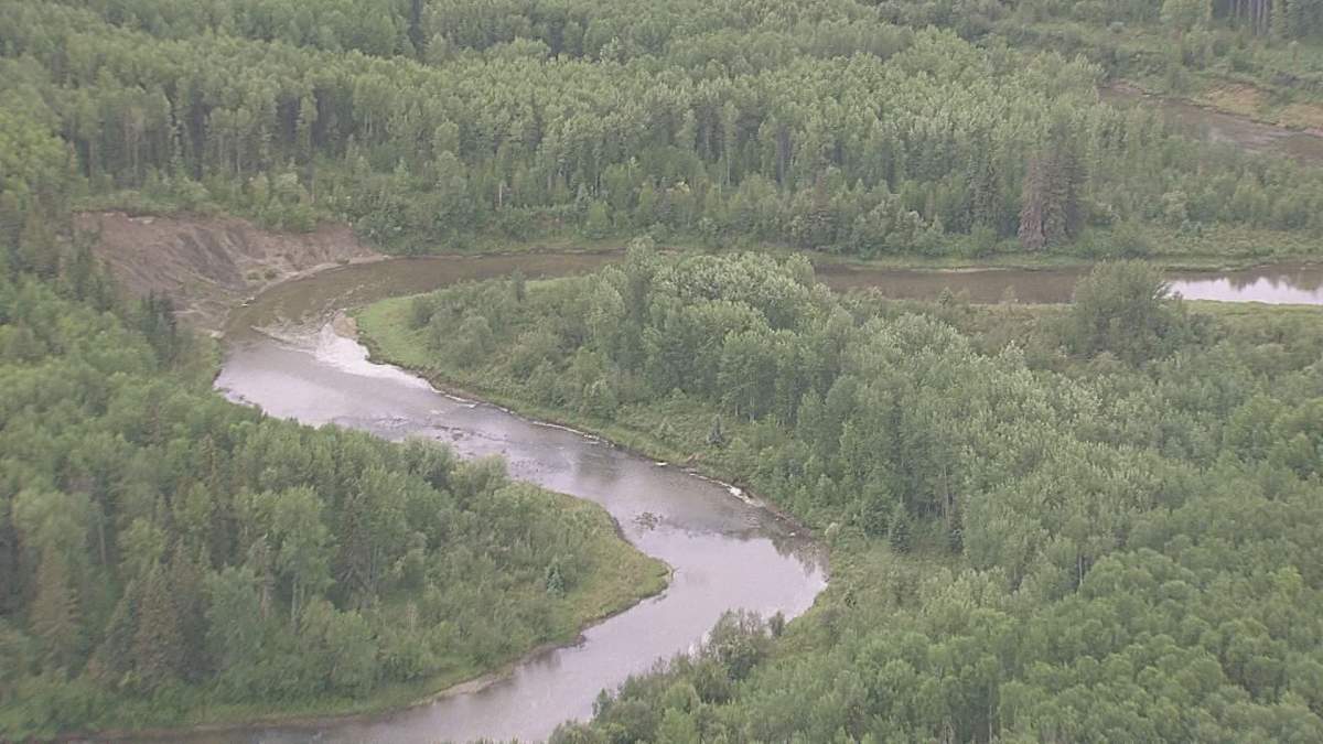 The Athabasca River in northern Alberta. 