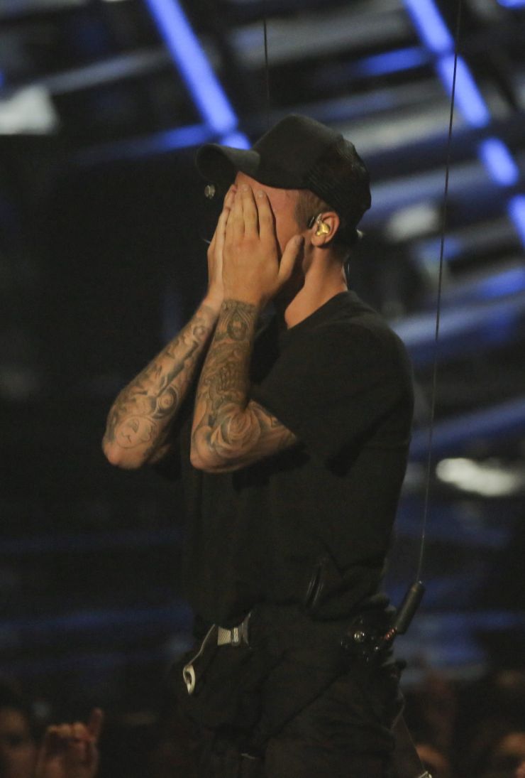 Photo by Chelsea Lauren/REX Shutterstock  Justin Bieber, MTV Video Music Awards Show, Los Angeles – 30 Aug 2015