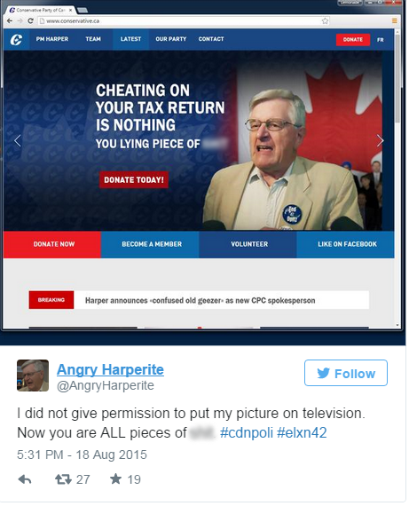 Harper supporter’s blowup births social media mockery - image