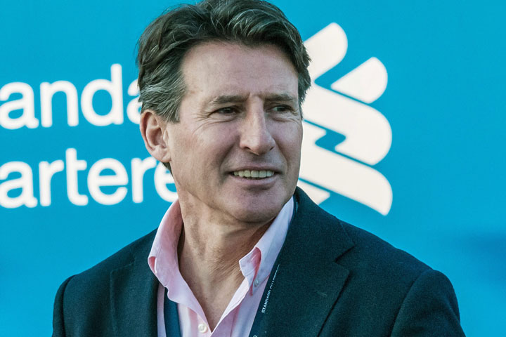 File photo of Double Olympic Gold Medalist Sebastian Coe, IAAF vice president.  Coe says the latest doping allegations leveled against track and field are 'a declaration of war.'.