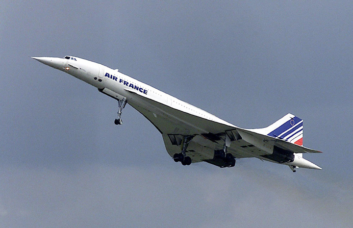 An Air France Concorde takes off at Roissy airport, north of Paris, Tuesday, April 17, 2001. 