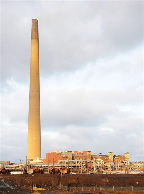 Vale's smelter complex is pictured in Copper Cliff, Ont. on Nov. 17, 2010. 