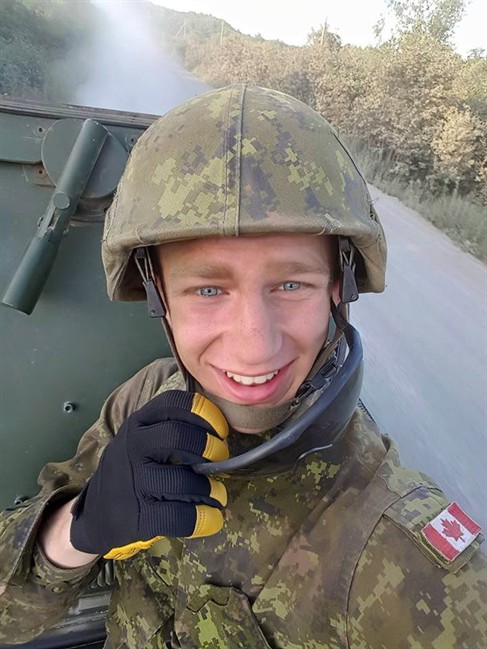 Samuel Nadeau is shown in this undated handout photo. The Canadian Forces National Investigation Service is looking into the death of a reservist at a base in New Brunswick. The military says Nadeau was training at C-F-B Gagetown when he died Monday. THE CANADIAN PRESS/DND-HO.