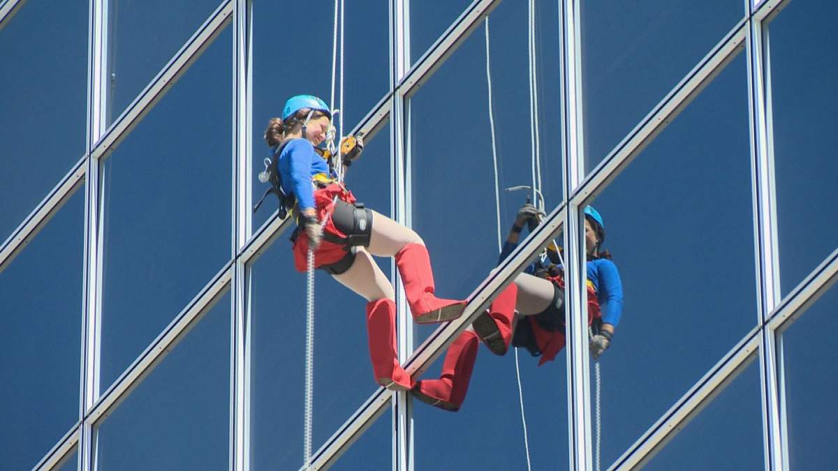 Global’s own Whitney Stinson dressed up as Super Girl for her repel
