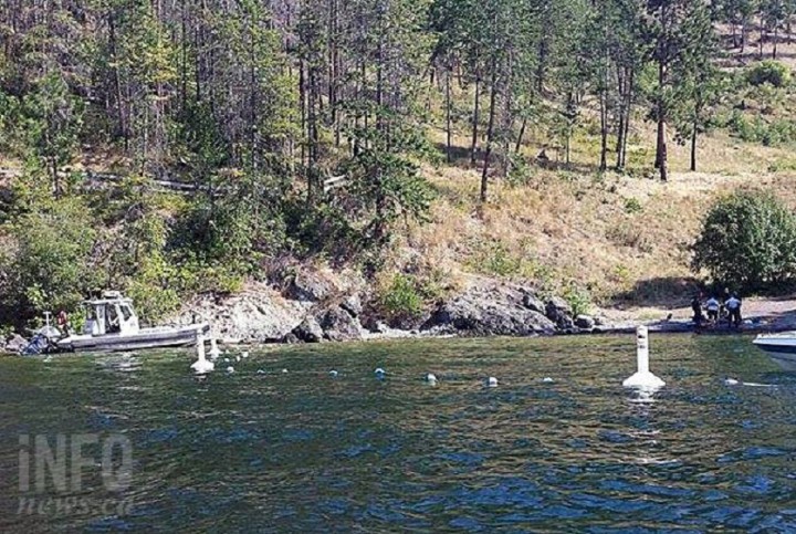 Emergency responders converged on  Okanagan Lake Sunday afternoon to deal with a possible drowning. 