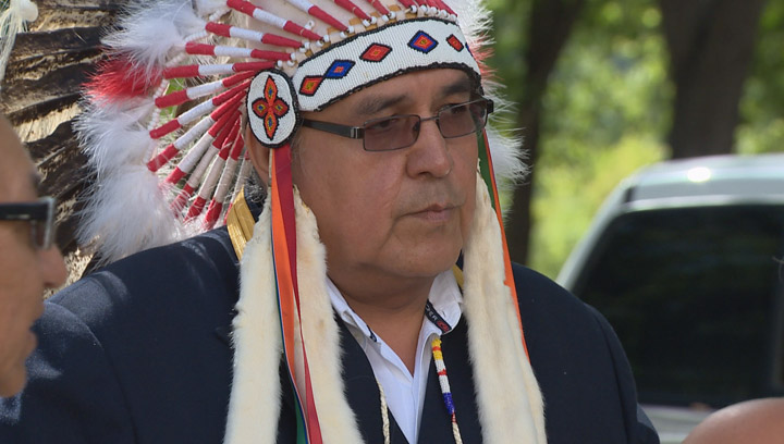 Onion Lake Cree Nation Chief Wallace Fox at a federal court hearing on Wednesday in Saskatoon.