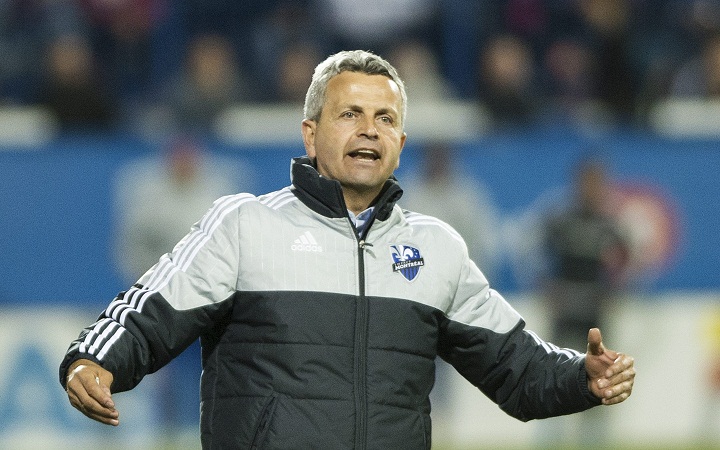 Montreal Impact fire head coach Frank Klopas and name Mauro Biello as
interim. In this file photo, Frank Klopas reacts on the sideline during an MLS soccer game against FC Dallas in Montreal in May 2015. Sunday, Aug. 30, 2015.THE CANADIAN PRESS IMAGES/Graham Hughes.
