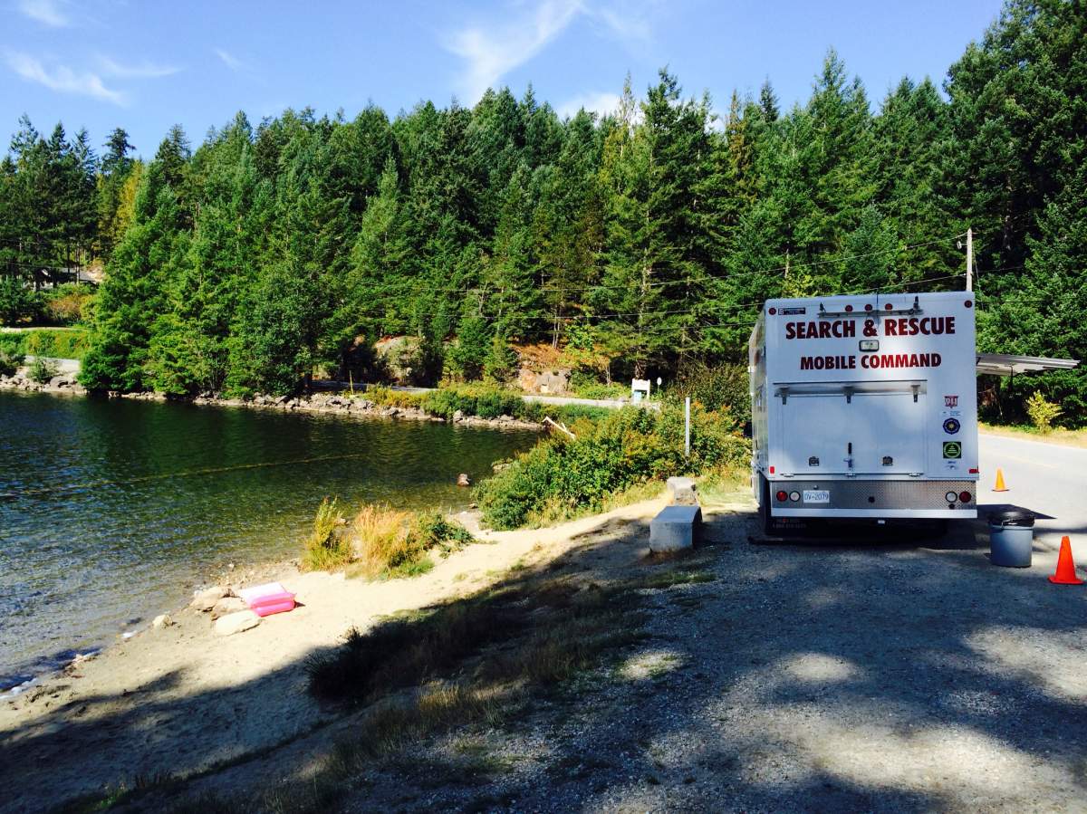 A search is underway for a kayaker missing on Garden Bay Lake.