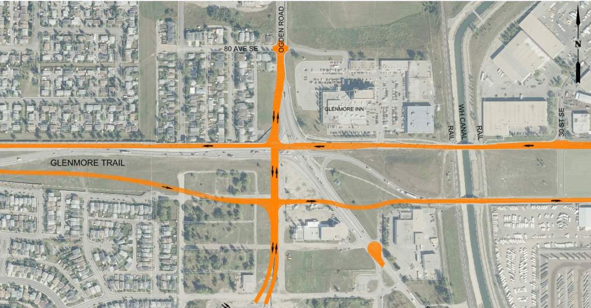 Glenmore Trail construction set to slow southeast Calgary commute - image