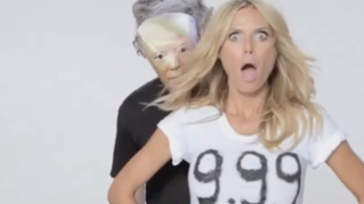 WATCH: Supermodel Heidi Klum shrugs off Trump diss - image