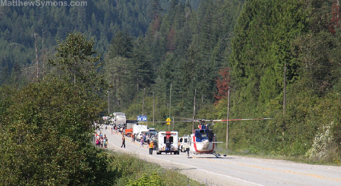 Accident west of Revelstoke closed Highway 1 for about three hours Tuesday morning. 