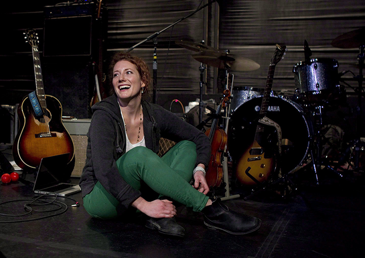 Canadian singer/songwriter Kathleen Edwards is pictured at a Toronto rehearsal studio on January 12, 2012. 