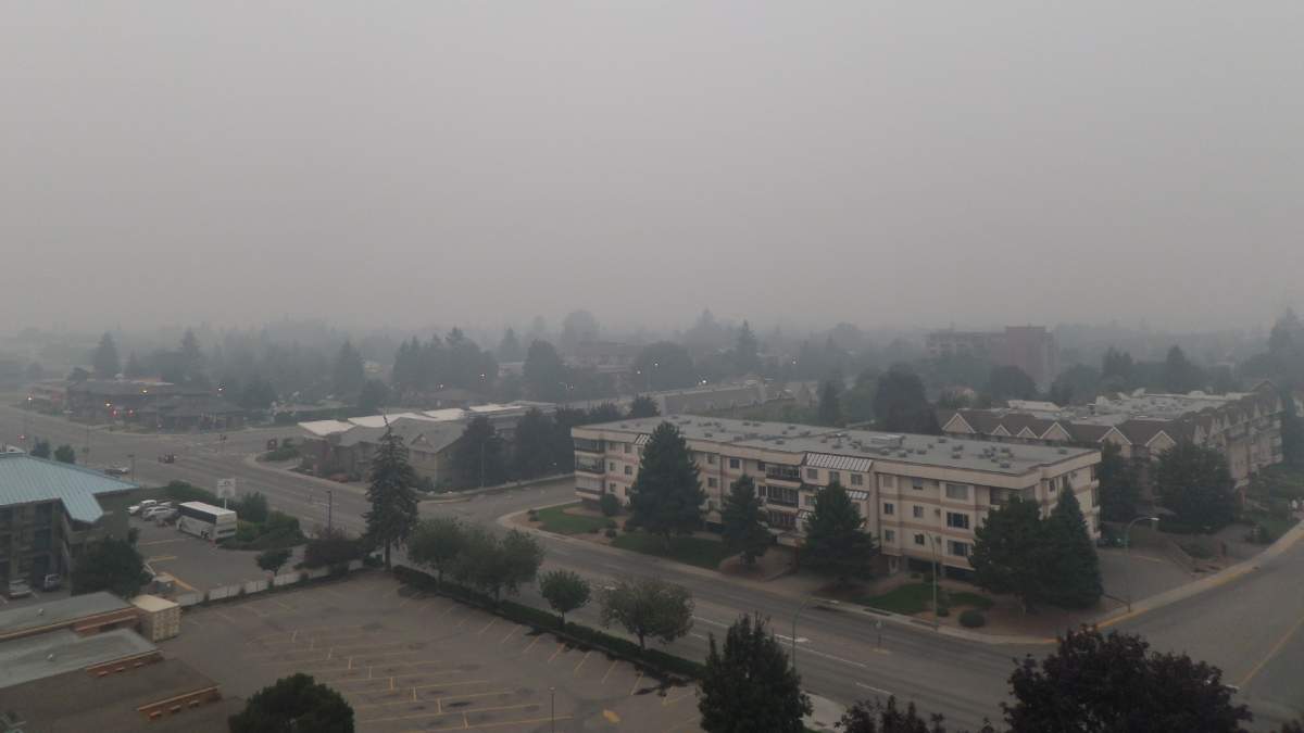 Hazy conditions were reported in parts of B.C., including Kelowna.