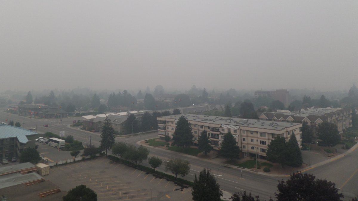Hazy conditions were reported in parts of B.C., including Kelowna.
