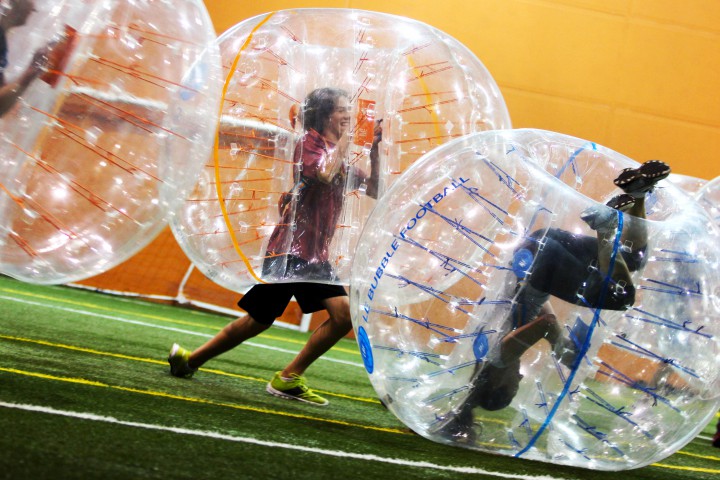 It's all about Bubble Madness for these soccer players.