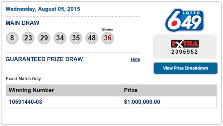 where was lotto 649 winning ticket sold