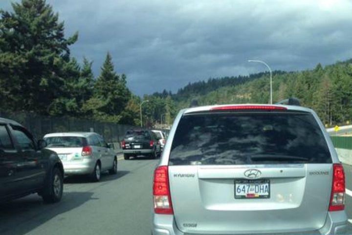 A head-on collision on Vancouver Island has led to long delays on Hwy. 1.
